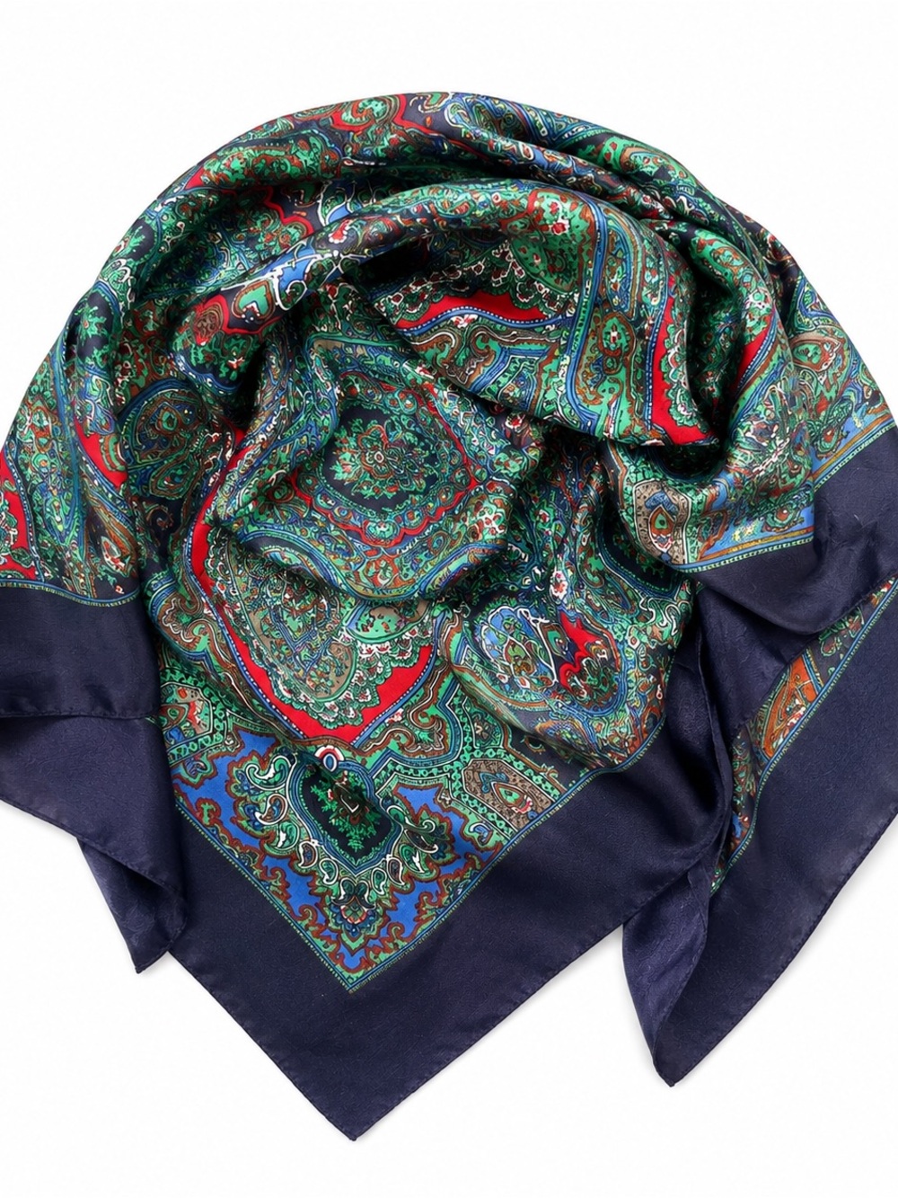 Midnight Paisley Silk Scarf – Luxe Statement Wrap
